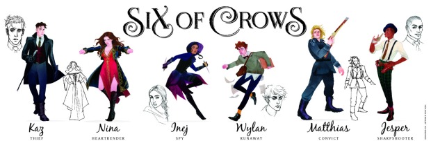 Six of Crows Book Review with Cast Layout